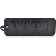 Сетевой фильтр питания Voltronic TВ-Т14, 3роз, 3*USB Black (ТВ-Т14-Black)