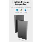 Карман внешний Vention 2.5" HDD/SSD USB 3.0 Micro-B Black (KPAB0)