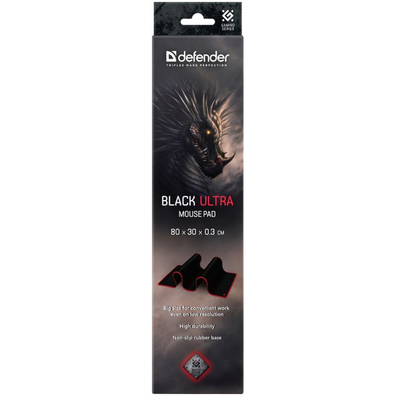 Коврик для мышки Defender Ultra Black (50561)