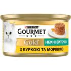 Влажный корм для кошек Purina Gourmet Gold. Нежные биточки с курицей и морковью 85 г (7613035442207)
