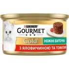 Влажный корм для кошек Purina Gourmet Gold. Нежные биточки с говядиной и томатами 85 г (7613035442474)