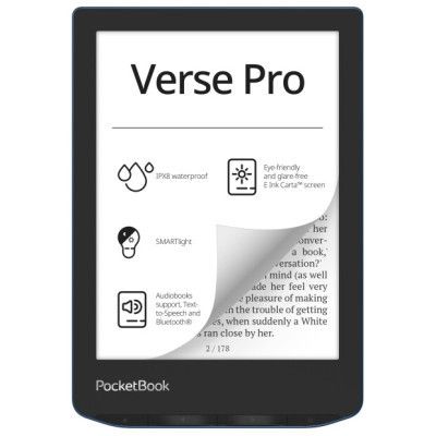 Электронная книга Pocketbook 634 Verse Pro, Azure (PB634-A-CIS)