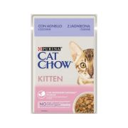 Вологий корм для кішок Purina Cat Chow Kitten з ягням та цукіні в желе 85г (8445290426536) (26 шт)