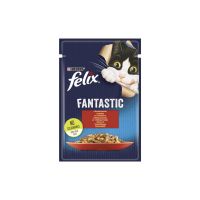 Вологий корм для кішок Purina Felix Fantastic з яловичиною в желе 85 г (7613039838624) (26 шт)