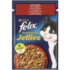 Вологий корм для кішок Purina Felix Sensations Jellies з яловичиною та томатами в желе 85 г (7613039831724) (26 шт)