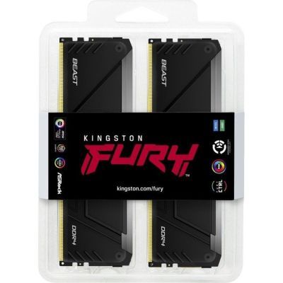 Модуль пам\'яті для комп\'ютера DDR4 32GB (2x16GB) 3200 MHz Beast RGB Kingston Fury (ex.HyperX) (KF432C16BB12AK2/32)