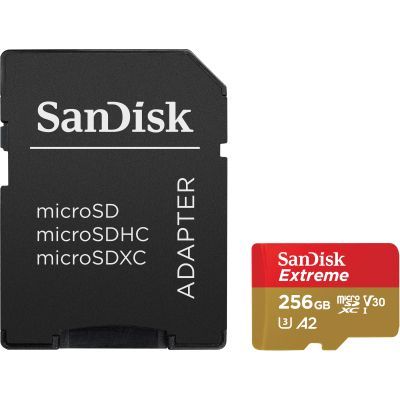 Карта пам\'яті SanDisk 256GB microSD class 10 UHS-I U3 Extreme (SDSQXAV-256G-GN6MA)