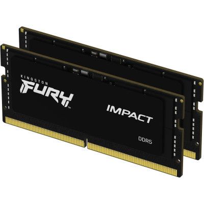 Модуль пам\'яті для ноутбука SoDIMM DDR5 32GB (2x16GB) 5600 MHz Impact Black Kingston Fury (ex.HyperX) (KF556S40IBK2-32)