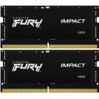 Модуль пам\'яті для ноутбука SoDIMM DDR5 32GB (2x16GB) 5600 MHz Impact Black Kingston Fury (ex.HyperX) (KF556S40IBK2-32)
