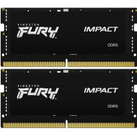 Модуль пам\'яті для ноутбука SoDIMM DDR5 32GB (2x16GB) 5600 MHz Impact Black Kingston Fury (ex.HyperX) (KF556S40IBK2-32)