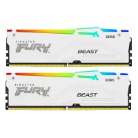 Модуль пам\'яті для комп\'ютера DDR5 64GB (2x32GB) 5600 MHz Beast White RGB Kingston Fury (ex.HyperX) (KF556C36BWEAK2-64)