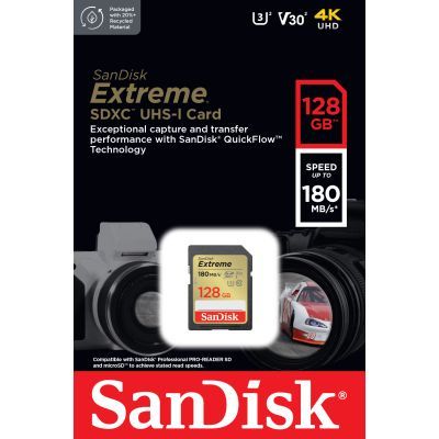 Карта пам\'яті SanDisk 128GB SD class 10 UHS-I Extreme (SDSDXVA-128G-GNCIN)