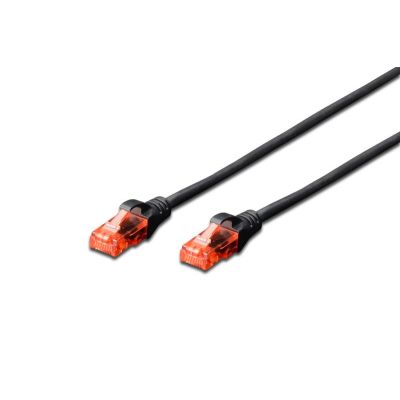 Патч-корд 3м, UTP, cat.6, CCA, AWG 26/7, PVC, black Digitus (DK-1612-030/BL)