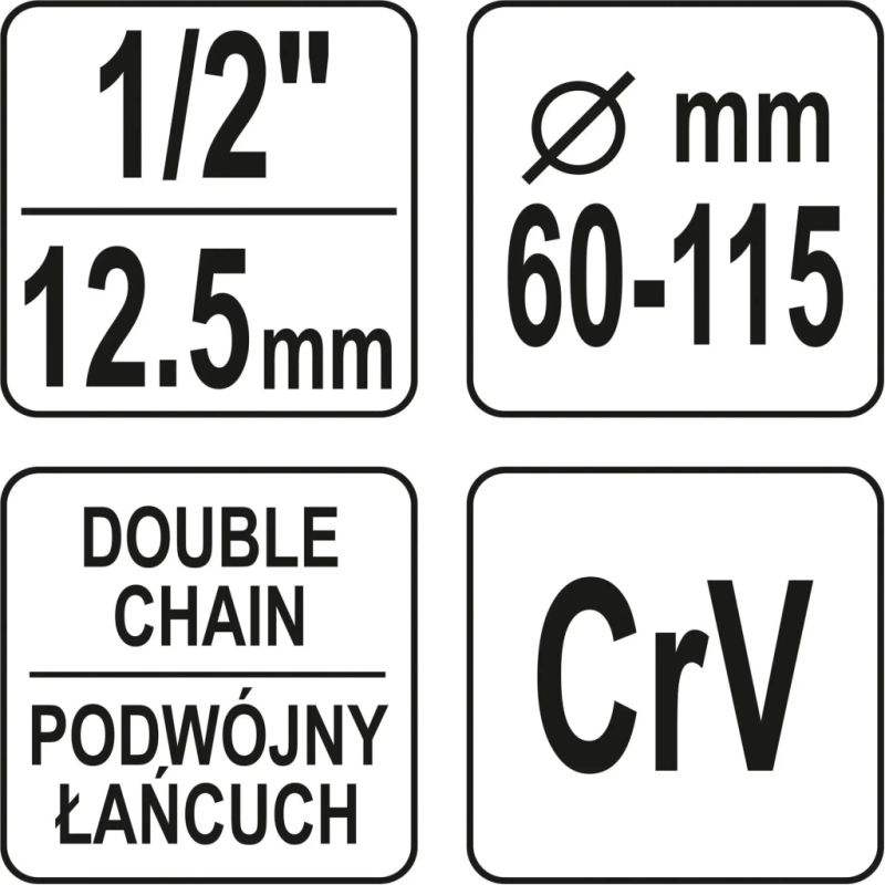 Автомобільний зйомник Yato масляного фільтру 50-120 мм (YT-08253)