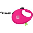 Повідець для собак WAUDOG R-leash з контейнером для пакетів M до 20 кг 5 м рожевий (26287)