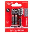 Адаптер для инструмента Milwaukee 1/4" HEX на квадраты 1/4", 3/8", 1/2" (4932479228)