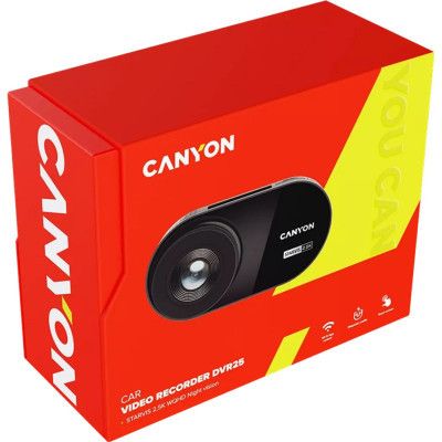 Видеорегистратор Canyon DVR25 WQHD 2.5K 1440p Wi-Fi Black (CND-DVR25)
