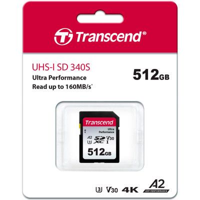 Карта пам\'яті Transcend 512GB SD class 10 UHS-I U3 4K (TS512GSDC340S)