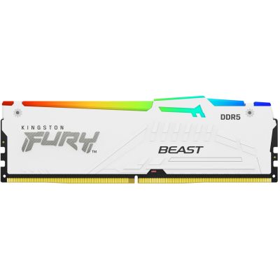 Модуль пам\'яті для комп\'ютера DDR5 32GB 6000 MHz Beast AM5 RGB White Kingston Fury (ex.HyperX) (KF560C36BWEA-32)