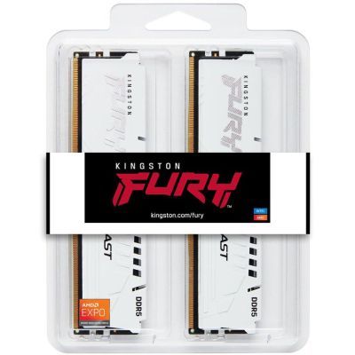 Модуль памяти для компьютера DDR5 64GB (2x32GB) 5600 MHz Beast White EXPO Kingston Fury (ex.HyperX) (KF556C36BWEK2-64)
