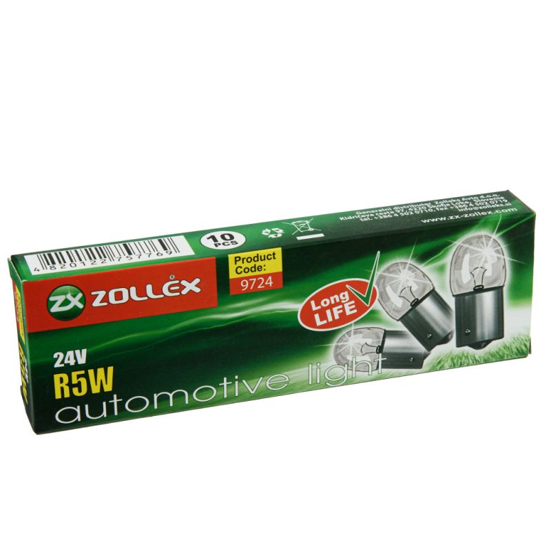 Автолампа Zollex (R5W 24V)