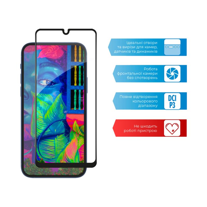 Стекло защитное ACCLAB Full Glue Samsung M22 (1283126517518)