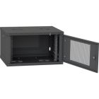 Шкаф настенный Ipcom 6U, 600*600, перфорированные дверца, RAL9005 (СН-6U-060х060-ДП-9005)