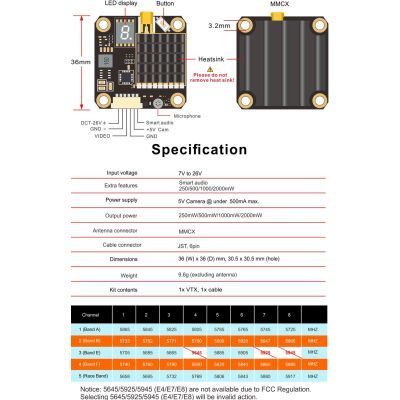 Видеопередатчик (VTX) AKK FX2-Dominator 2W 5.8GHz 48CH L,X Band (TX2000LX)