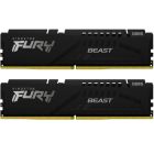 Модуль пам\'яті для комп\'ютера DDR5 16GB (2x8GB) 5200 MHz FURY Beast Black Kingston Fury (ex.HyperX) (KF552C40BBK2-16)