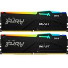 Модуль памяти для компьютера DDR5 16GB (2x8GB) 5600 MHz FURY Beast RGB Kingston Fury (ex.HyperX) (KF556C36BBEAK2-16)