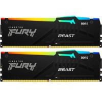 Модуль пам\'яті для комп\'ютера DDR5 16GB (2x8GB) 6000 MHz FURY Beast RGB Kingston Fury (ex.HyperX) (KF560C36BBEAK2-16)