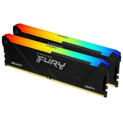 Модуль памяти для компьютера DDR4 32GB (2x16GB) 3600 MHz FURY Beast RGB Kingston Fury (ex.HyperX) (KF436C18BB2AK2/32)