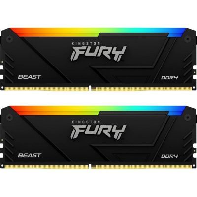 Модуль пам\'яті для комп\'ютера DDR4 32GB (2x16GB) 3600 MHz FURY Beast RGB Kingston Fury (ex.HyperX) (KF436C18BB2AK2/32)