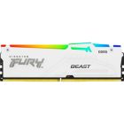 Модуль пам\'яті для комп\'ютера DDR5 16GB 5200 MHz FURY Beast White RGB Kingston Fury (ex.HyperX) (KF552C40BWA-16)