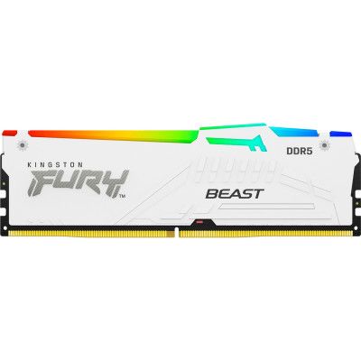 Модуль пам\'яті для комп\'ютера DDR5 32GB 5200 MHz FURY Beast White RGB Kingston Fury (ex.HyperX) (KF552C40BWA-32)