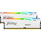 Модуль пам\'яті для комп\'ютера DDR5 32GB (2x16GB) 5600 MHz FURY Beast White RGB Kingston Fury (ex.HyperX) (KF556C40BWAK2-32)