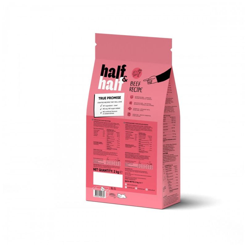 Сухой корм для кошек Half&Half для котят с говядиной 2 кг (4820261920789)