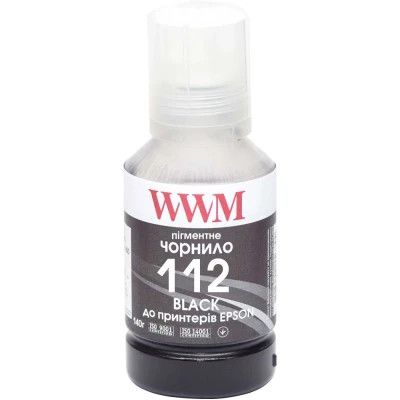 Чорнило WWM Epson L11160/6490 №112 140г Black pigmented (E112BP)