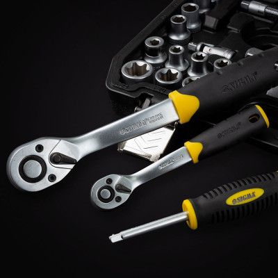 Набір інструментів Sigma насадок торцевих та с1/4" 1/2" 114шт CrV (6003781)