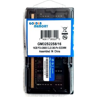Модуль пам\'яті для ноутбука SoDIMM DDR4 16GB 3200 MHz Golden Memory (GM32S22S8/16)