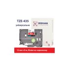 Лента для принтера этикеток UKRMARK B-T435P, ламинированная, 12мм х 8м, white on red, аналог TZe435 (900784)