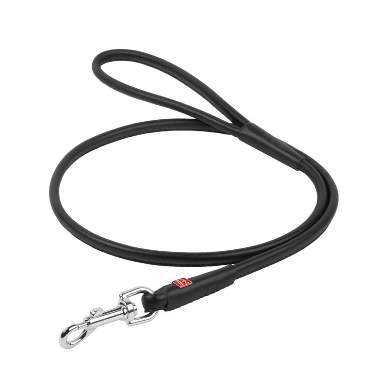 Поводок для собак WAUDOG Glamour круглый XS d 8 мм Д 122 см черный (33771)