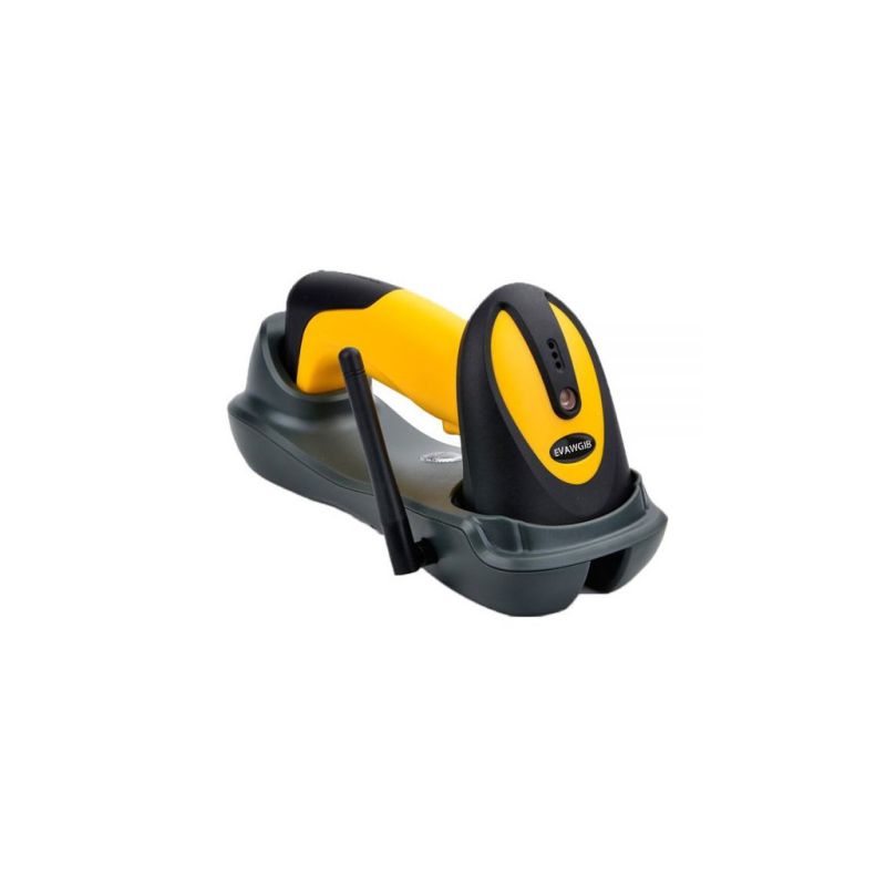 Сканер штрих-кода UKRMARK EV-W2503 2D, 433MHz, USB, IP64, stand, black/yellow (900769)