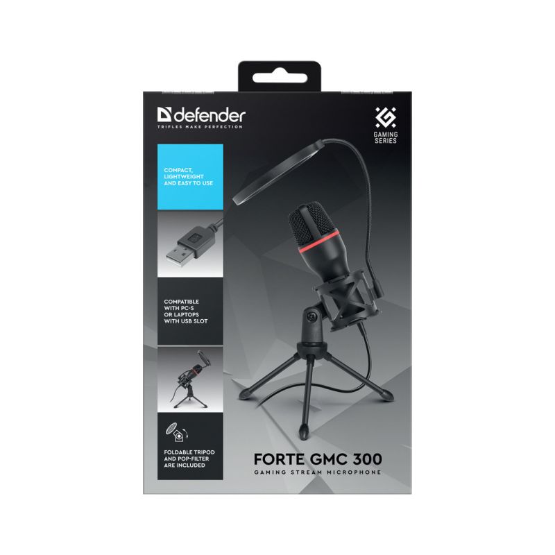 Микрофон Defender Forte GMC 300 USB 1.5 м (64631)