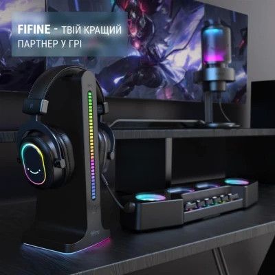 Навушники Fifine (H6) RGB 7.1 Black (H6)