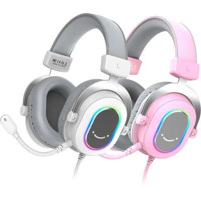 Навушники Fifine H6 RGB 7.1 Pink (H6P)