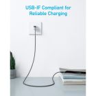 Дата кабель USB 2.0 AM to USB-C 0.9m 322 Black Anker (A81H5G11)