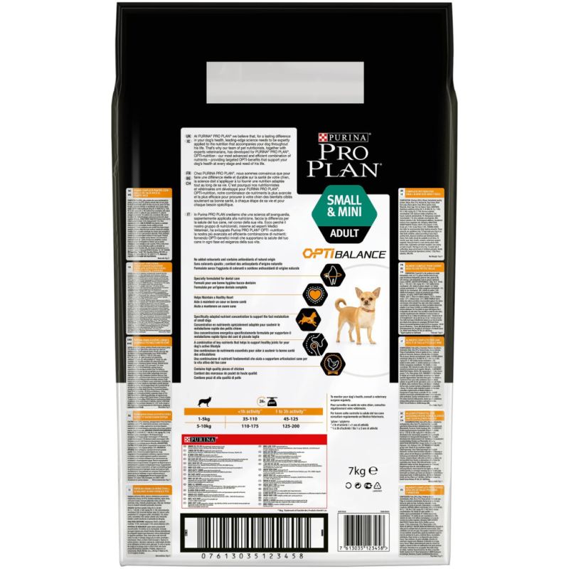 Сухой корм для собак Purina Pro Plan Dog Small&Mini Adult с курицей и рисом 7 кг (7613035123458)