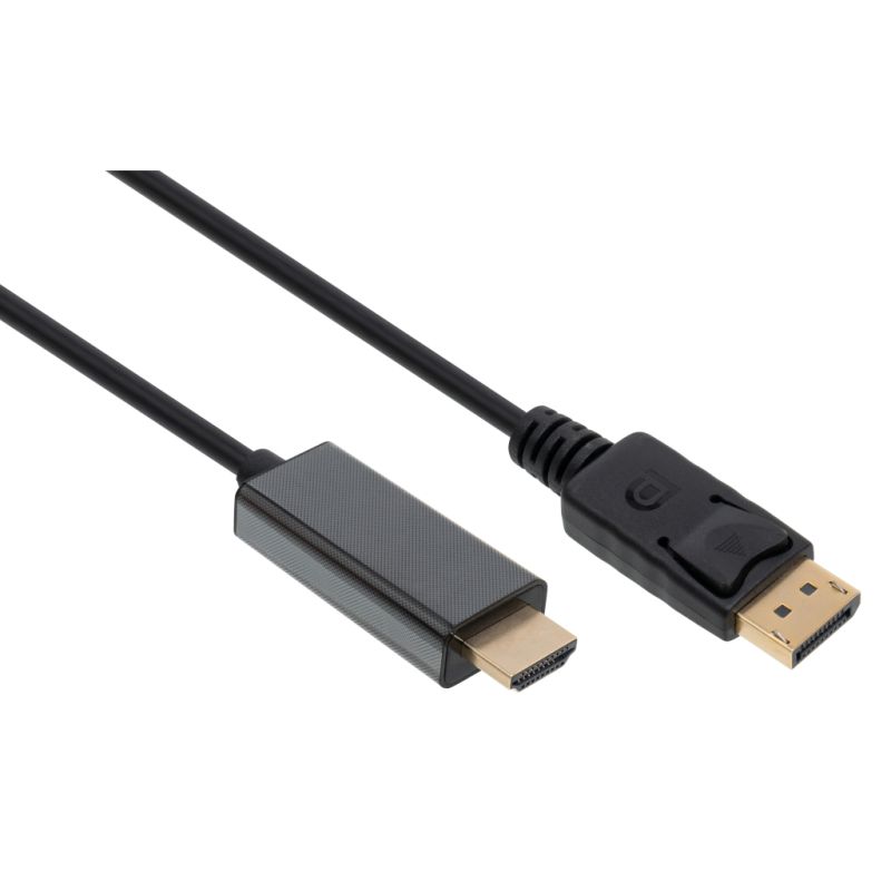 Кабель мультимедийный DisplayPort M to HDMI M 1.8m V1.4/V2.1 4K120/8K60 Vinga (VCPDP14HI211.8)