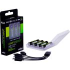 Аккумулятор Verico AAA USB Type-C 600mAh 1.5V Li-ion * 4 (LoopEnergy) (1UDBT-A2WEBC-NN)